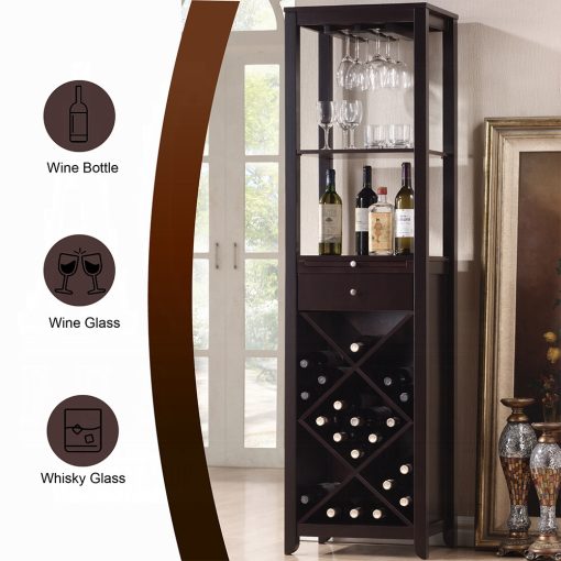 Acme Casey Wenge Wine Cabinet - Image 4
