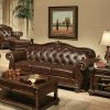 Acme Anondale Espresso Top Grain Leather Match & Cherry Sofa