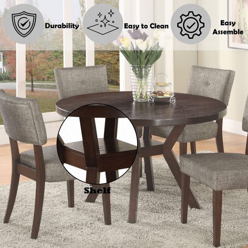 Acme Drake Espresso Dining Table - Image 4