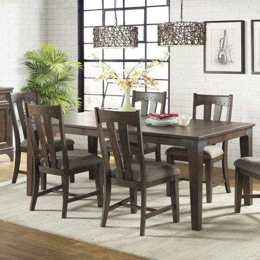 Intercon Whiskey River Gunpowder Grey Slat Chair - Image 4
