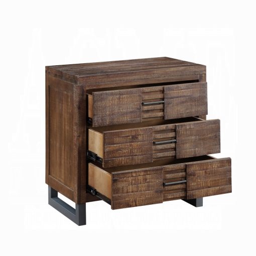 Acme Andria Reclaimed Oak Nightstand - Image 4