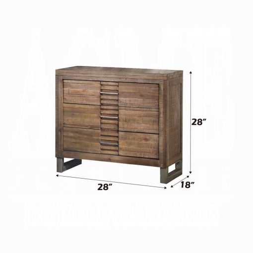 Acme Andria Reclaimed Oak Nightstand - Image 6