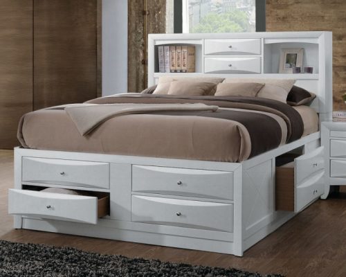 Acme Ireland White Bed with Storage