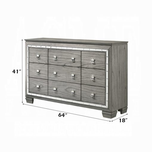 Acme Antares Light Gray Oak Dresser - Image 6