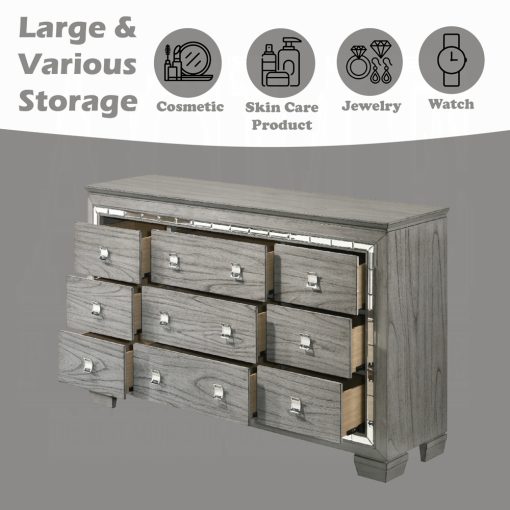 Acme Antares Light Gray Oak Dresser - Image 7