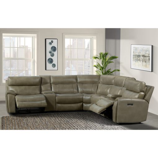Intercon Summit Dual-Power Sectional Set | Belero Mushroom - Image 5