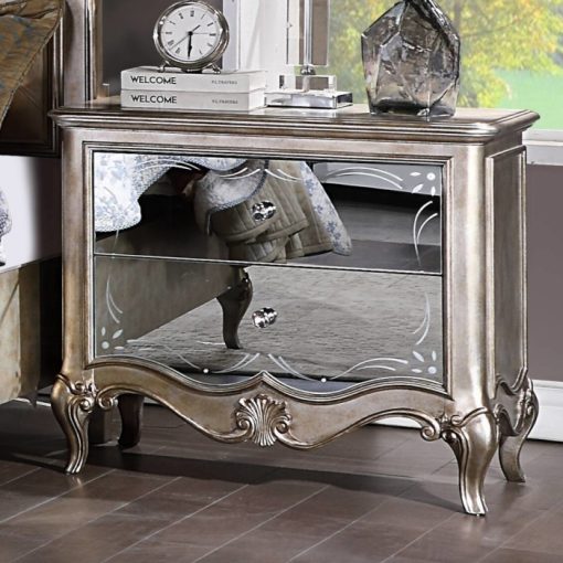 Acme Esteban Antique Champagne Nightstand