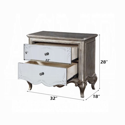 Acme Esteban Antique Champagne Nightstand - Image 9