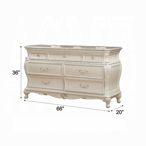 Acme Chantelle Pearl White Dresser - Image 2