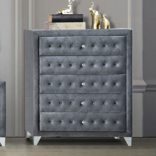 Acme Dante Gray Velvet Chest