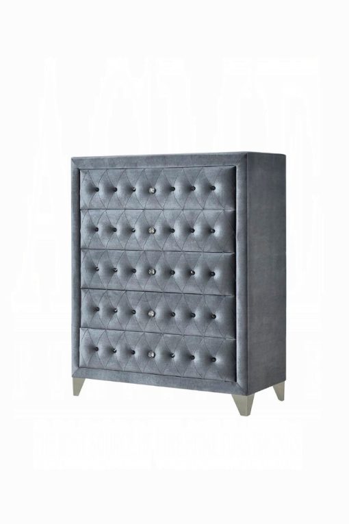 Acme Dante Gray Velvet Chest - Image 2