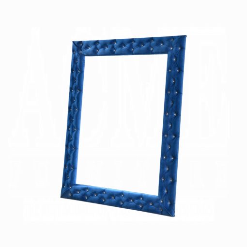 Acme Dante Gray Velvet Accent Floor Mirror - Image 4