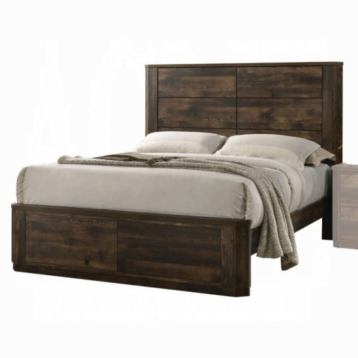 Acme Elettra Rustic Walnut Bed - Image 2