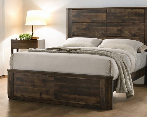 Acme Elettra Rustic Walnut Bed