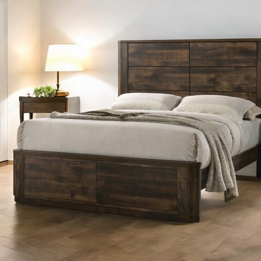Acme Elettra Rustic Walnut Bed