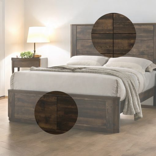 Acme Elettra Rustic Walnut Bed - Image 5