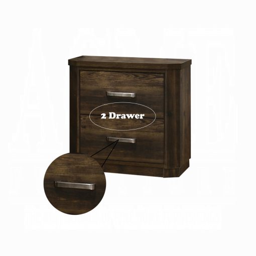 Acme Elettra Rustic Walnut Nightstand - Image 4