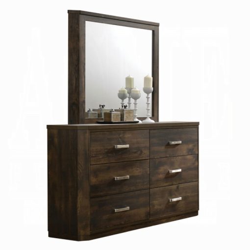Acme Elettra Rustic Walnut Mirror - Image 2