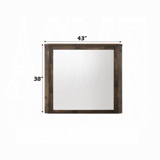 Acme Elettra Rustic Walnut Mirror - Image 3