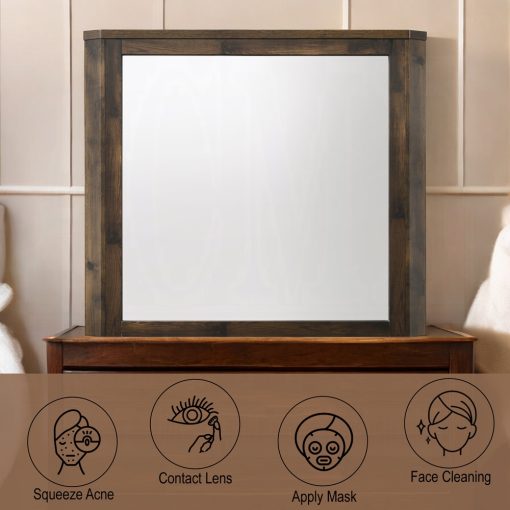 Acme Elettra Rustic Walnut Mirror - Image 4