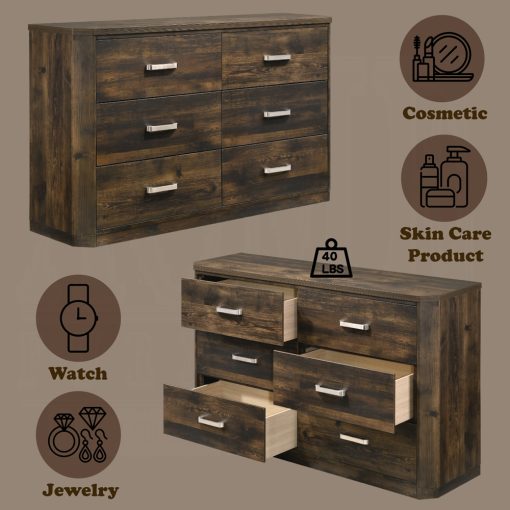 Acme Elettra Rustic Walnut Dresser - Image 4