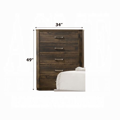 Acme Elettra Rustic Walnut Chest - Image 3