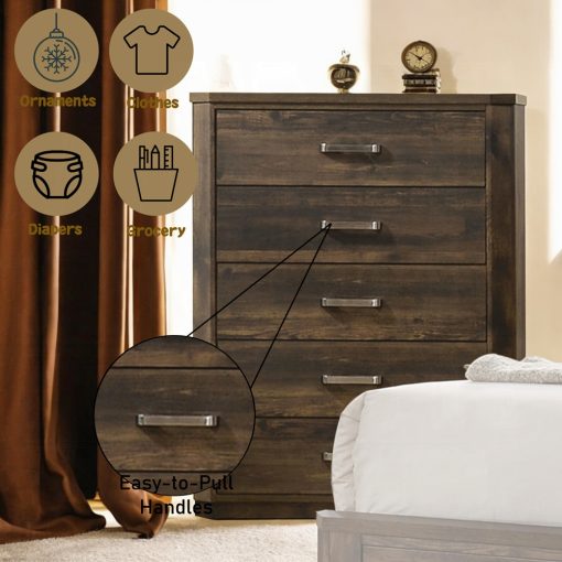 Acme Elettra Rustic Walnut Chest - Image 4
