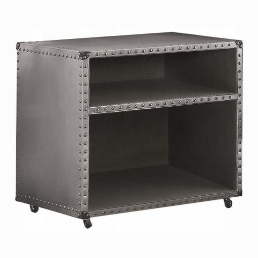 Acme Brancaster Aluminum Nightstand with USB - Image 2