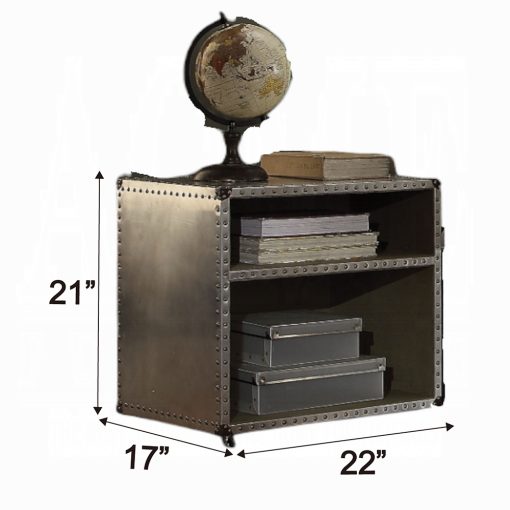 Acme Brancaster Aluminum Nightstand with USB - Image 7