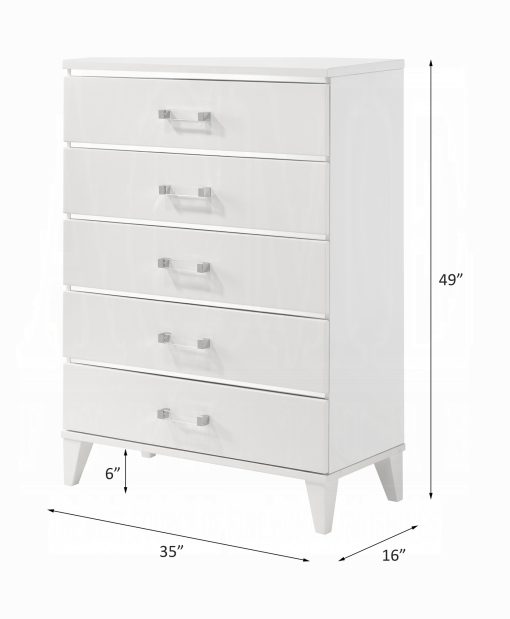 Acme Chelsie White Chest - Image 4