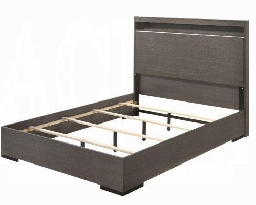 Acme Escher LED & Gray Oak Eastern King Bed