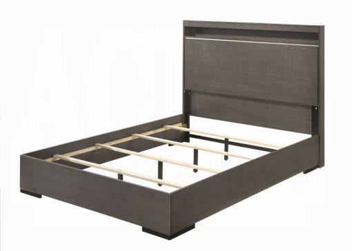 Acme Escher LED & Gray Oak Eastern King Bed