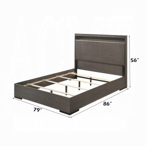 Acme Escher LED & Gray Oak Eastern King Bed - Image 2