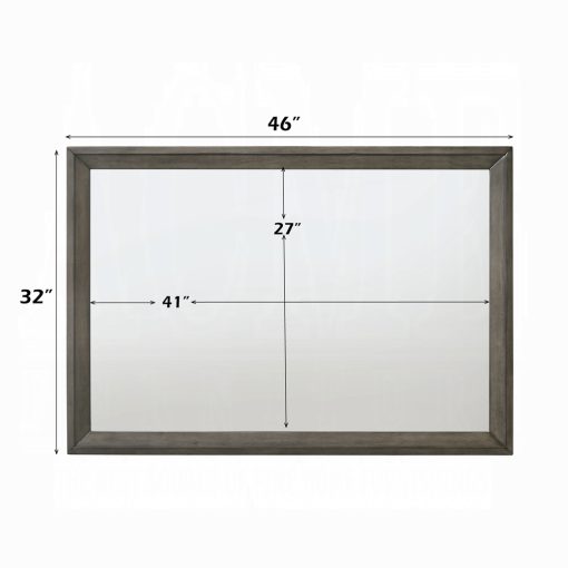 Acme Escher Gray Oak Mirror - Image 4