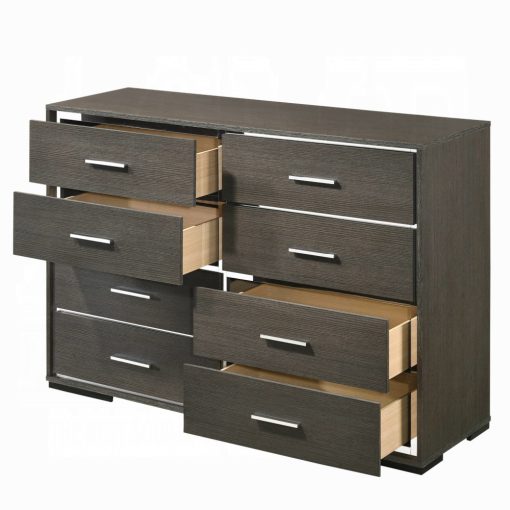 Acme Escher Gray Oak Dresser - Image 4