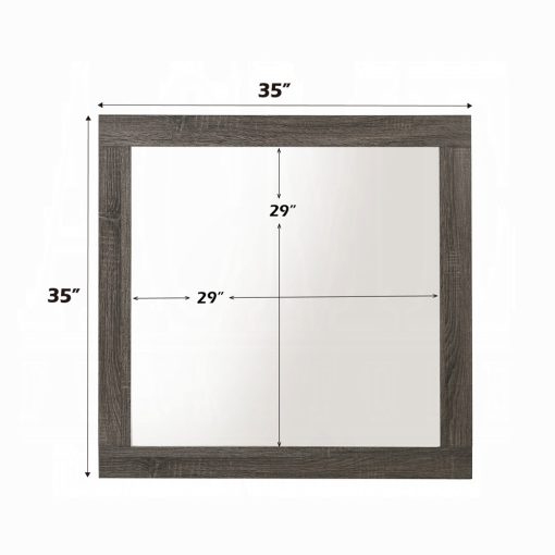 Acme Avantika Rustic Gray Oak Mirror - Image 4