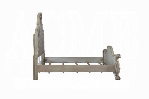 Acme Dresden Vintage Bone White & Synthetic Leather Bed - Image 6