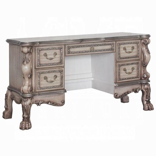 Acme Dresden Vintage Bone White Vanity Desk - Image 2