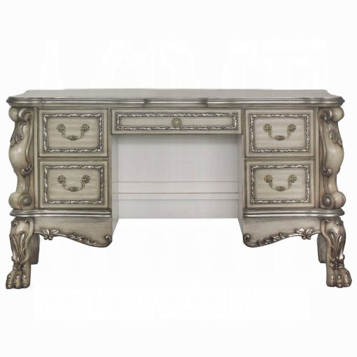 Acme Dresden Vintage Bone White Vanity Desk - Image 3