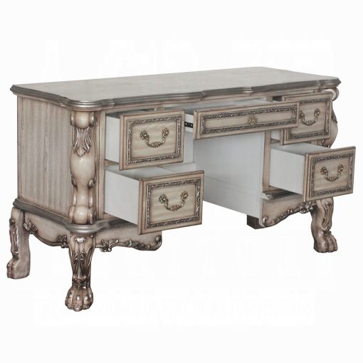 Acme Dresden Vintage Bone White Vanity Desk - Image 6