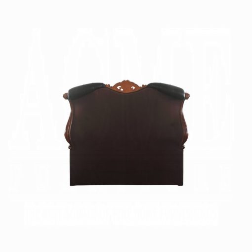 Acme Dresden Synthetic Leather & Cherry Oak Bed - Image 8