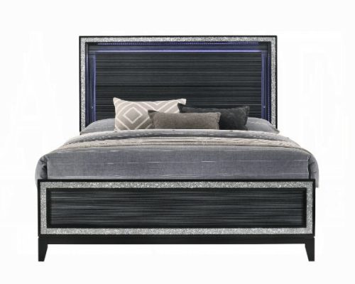 Acme Haiden LED & Weathered Black Bed with LED