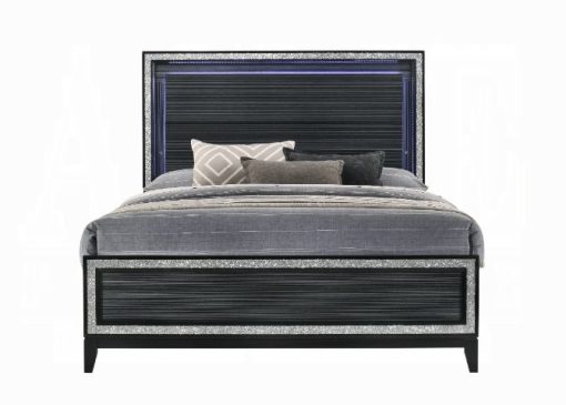 Acme Haiden LED & Weathered Black Bed with LED