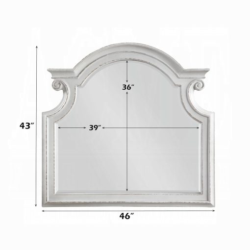 Acme Florian Antique White Mirror - Image 5