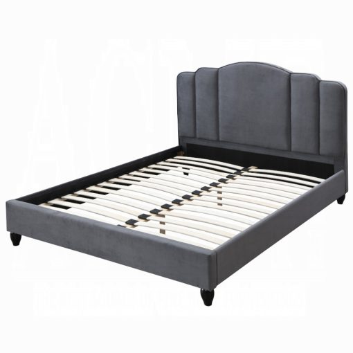 Acme Giada Charcoal Fabric EK Bed - Image 2