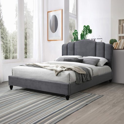 Acme Giada Charcoal Fabric EK Bed - Image 5