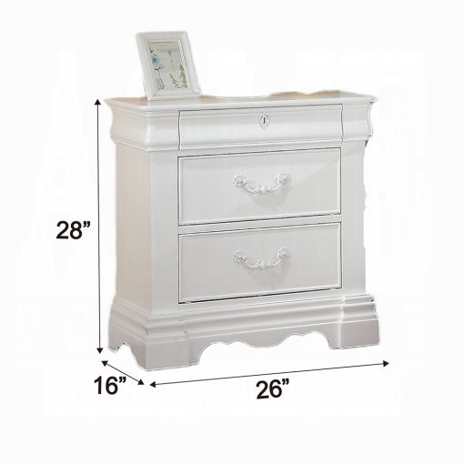 Acme Estrella White Nightstand - Image 3