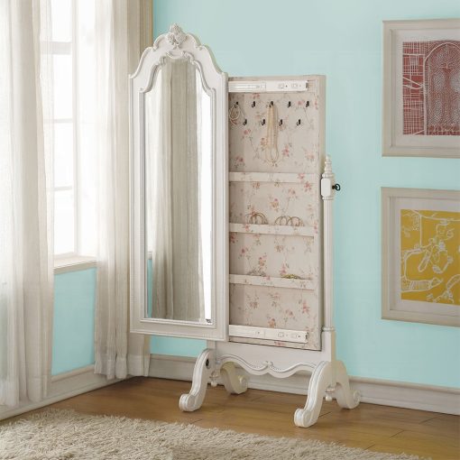 Acme Edalene Pearl White Jewelry Armoire