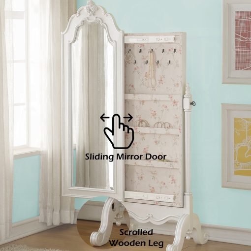 Acme Edalene Pearl White Jewelry Armoire - Image 4
