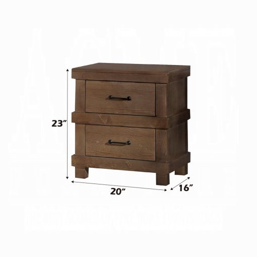 Acme Adams Antique Oak Nightstand - Image 3